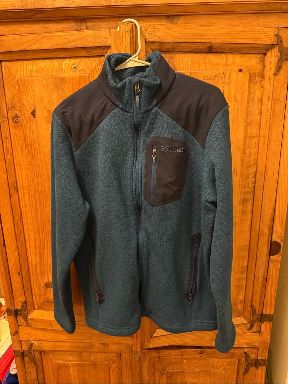 Marmot Teal and Navy Full-Zip Fleece Jacket